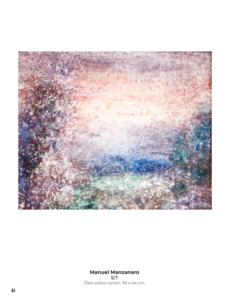 Página del libro «Arte en el COMA» con el paisaje de Manuel Manzanaro